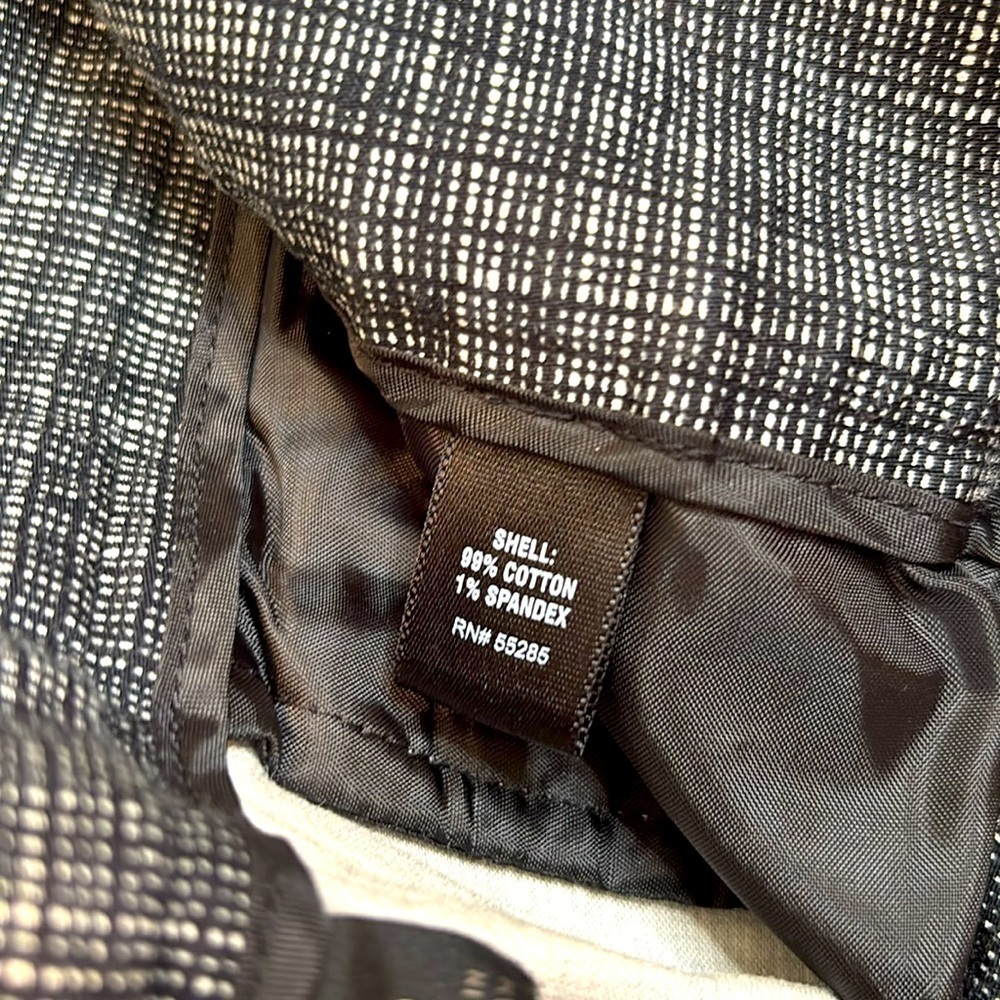 Express Design Studio Black and White Checked Tailored Shorts - Picture 4 of 5